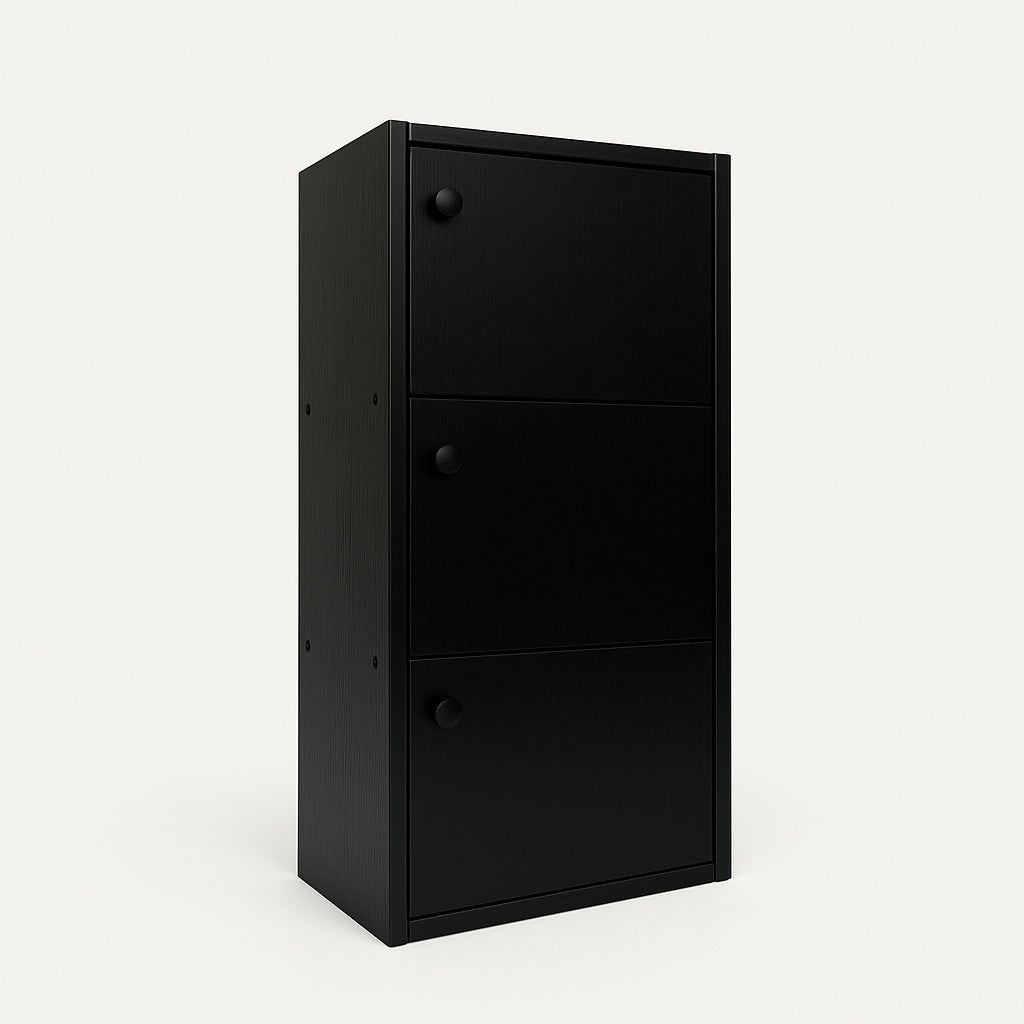 Finn 3-Tier Book Cabinet (Black)