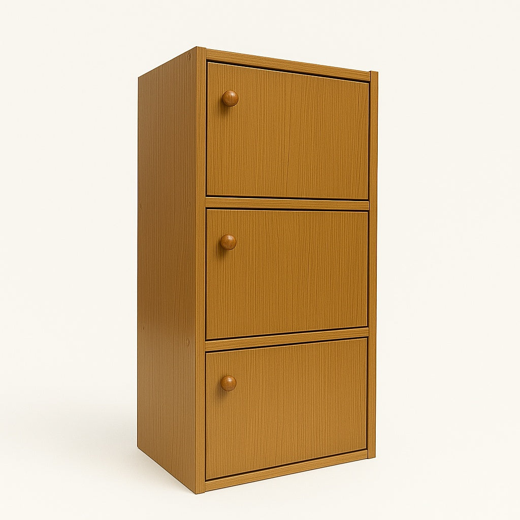 Loka 3-Tier Book Cabinet (Natural)