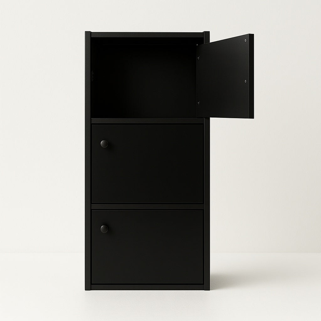 Finn 3-Tier Book Cabinet (Black)