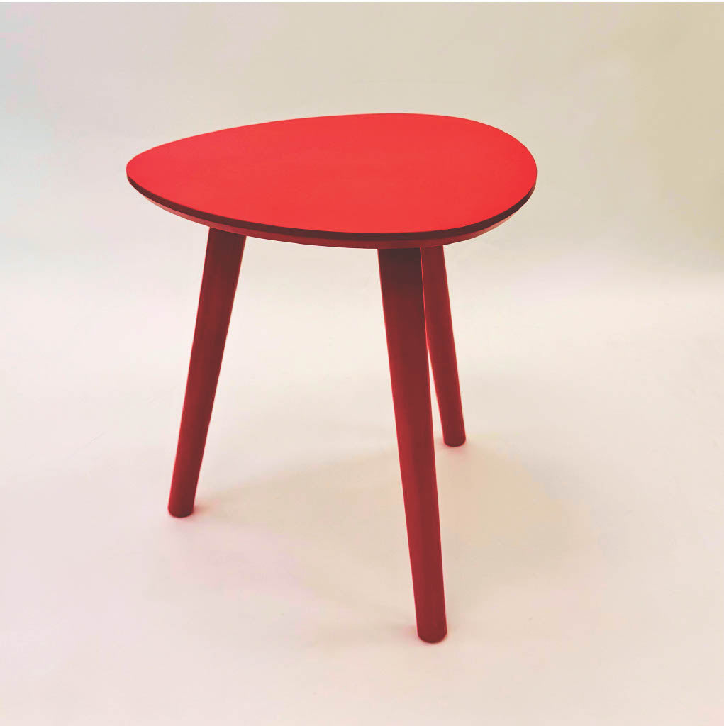 Kapsel Stool/Side-Table (Red)